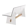 Conmoto - Tension Outdoor Bench with backrest - white/black edge/traverse teck/L: 220cm