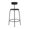 Menu - Afteroom Counter Chair - Tabouret rembourrée - noir/noir/peint par poudrage/HxPxP 92x46x54cm/tapisserie Sørensen cuir