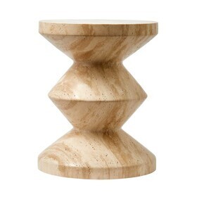 pols potten - Zig Zag Hocker Travertin