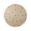ferm LIVING - Jute Black Dots - Tapijt klein - naturel/zwart/rond/Ø 100cm