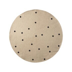 Ferm Living - Jute Black Dots Teppich