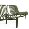 HAY Palissade Gartenbank aus grünem Metall, elegantes Design für Außenbereiche, robuste und stilvolle Sitzgelegenheit. - Palissade Dining Park Gartenbank Out/Out 2er Set