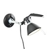 Luceplan - Fortebraccio Faretto 60W - schwarz/weiche Haptik/mit Wandhalter/mit Ein/Aus-Schalter