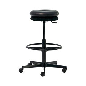 Richard Lampert - Mr. Round Swivel Stool High Height Adjustable Leather