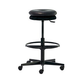 Richard Lampert - Mr. Round Drehhocker hoch höhenverstellbar Leder