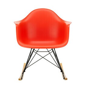 Vitra - Eames Plastic Armchair RAR RE schommelstoel zwart gouden esdoorn