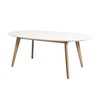 Andersen Furniture - DK10 - Eettafel uitschuifbaar massief hout - wit/laminaat/190x110x72cm lxbxh/onderstel geolied eik