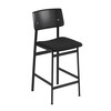 Muuto - Loft Bar Stool Upholstered 65cm  - black/seating fabric Steelcut 190/WxHxD 42,5x98,5x49cm/base: powder coated steel