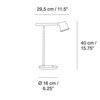 Muuto - Tip Table Lamp LED Tischleuchte - Strichzeichnung