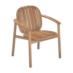 Emu - Chaise de jardin avec accoudoirs Twins teck