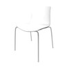 Arper - Catifa 46 0251 Chair Bicoloured Frame Chrome - white/brown/seat shell glossy/inside matt/frame chromed