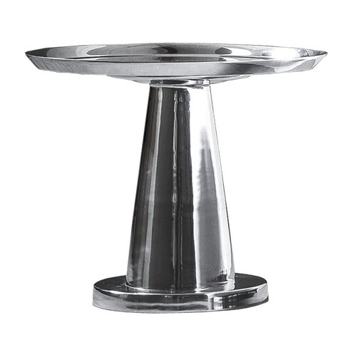 Gervasoni - Next 144 Coffee Table - aluminium/polished/H 60cm/Ø 47cm/base: Ø 35cm