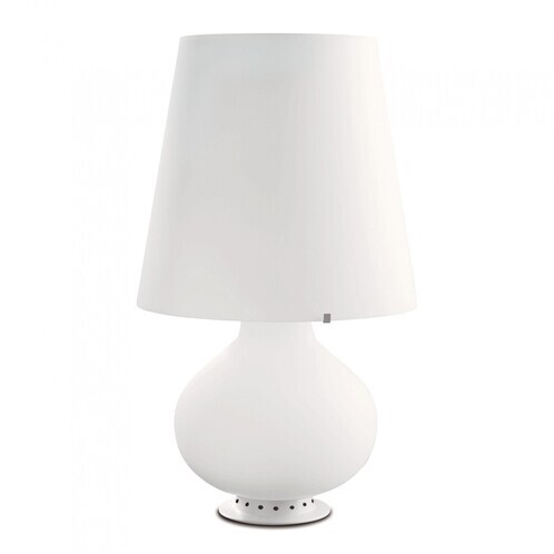 Fontana Arte - Fontana 1853 Grande Tischleuchte - opal/Glas/H:78cm x Ø47cm