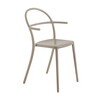 Kartell - Generic C - fauteuil avec accoudoirs - gris colombe/52x83.5x52cm/empilables