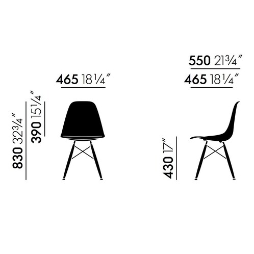 Eames chair measurements sale