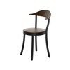 Plank - Monza Bistro Chair - terra brown/lacquered/LxWxH 53x47x78cm.5cm/frame beech black