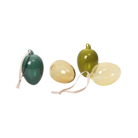 Ferm Living - Glazen paaseieren set van 4