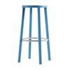 Plank - Blocco Barhocker - blau/edelstahl/H: 76cm