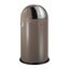 Wesco - Pushboy Abfalleimer 50L - warm grey/edelstahl/H:75.5cm x Ø40cm/50L