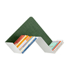B-Line - Fishbone Wandregal - weiß/grün/Stoff Remix 2 Kvadrat/45- und 90-Grad-Winkel/LxBxH 68.3x25.3x45.4cm