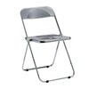 Castelli - Plia - Chaise pliante - gris fumée/piètement chromé/avec patins en plastique noir