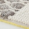 GAN - Mangas Space Rectangular Tapijt - ivoor/grijs ruit/100 % nieuwe wol/hand loom/250x160cm