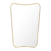 Gubi - Gio Ponti F.A.33 Rectangular Wall Mirror M - brass/polished/WxHxD 54x80x2,5cm