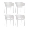 Vondom - Africa Armlehnstuhl 4er-Set - weiß/matt/H x B: 75 x 58cm/für Innen- und Außenbereich geeignet