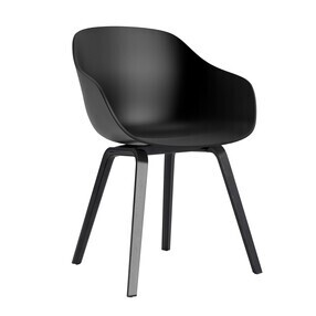 HAY - Chaise avec accoudoirs About a Chair AAC 222 chêne laqué noir