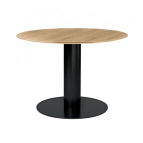 Gubi - 2.0 Dining Table Gestell schwarz Ø110cm