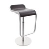 la palma - Lem 55-67 Bar Stool Frame Chrome Mat - black/wood/seating lacquered