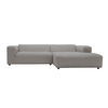 freistil Rolf Benz - freistil 187 - Canapé lounge 260x185cm - gris argenté/étoffe 4020/PxHxP 260x67x185cm
