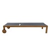 Jan Kurtz - Sonoma Sounlounger - black/cover batyline/LxWxH 207x72,5x34cm/frame fsc-certificated teak