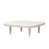 &tradition - FLY Table SC4 - Table d'appoint - blanc/carrare/piètement en chêne huilé/26x80x80cm