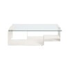 ClassiCon - Diana D - Table d'appoint - blanc crème RAL 9001/peint par poudrage/avec plateau de verre