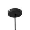 ferm LIVING - Socket Pendant High Pendelleuchte - schwarz/pulverbeschichtet/Baldachin schwarz/Stoffkabel schwarz/H 17cm/Ø 7.5cm/50Hz