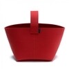 Hey-Sign - Hey-Sign - Panier pour bois de cheminée 5mm - rouge/feutre/36x36x34cm