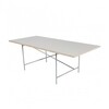 Richard Lampert - Eiermann 1 - Table châssis centré - blanc/chant chêne/pieds chrome//Set de Règlage Hauteur 3,5cm/180x90cm
