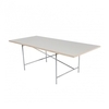 Richard Lampert - Eiermann 1 Table center - white/oak edge/frame chrome//incl. height adjuster 3.5cm/180x90cm