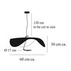 Catellani & Smith - Lederam Manta S1 - Suspension LED - dessin au trait