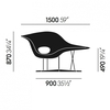 Vitra - La Chaise Eames - Chaise-longue - dessin au trait