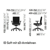 Vitra - ID Soft Citterio - Chaise de bureau pivotante - dessin au trait