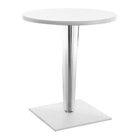 Kartell - Top Top For Dr. Yes Gartentisch Ø70cm Gestell quadratisch