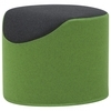 Softline - Coral - Tabouret/repose-pied - vert/noir/étoffe feutre 848/610/H 40, Ø 50cm