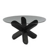 Normann Copenhagen - Ding Side Table - glass smoke grey/Base oak black