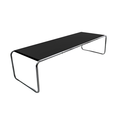 Knoll International - Laccio Couchtisch rechteckig - schwarz/Laminat/136x48x34cm