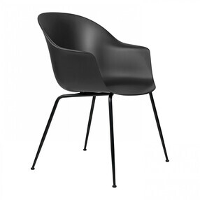 Gubi - Chaise coquille avec structure conique noir Bat