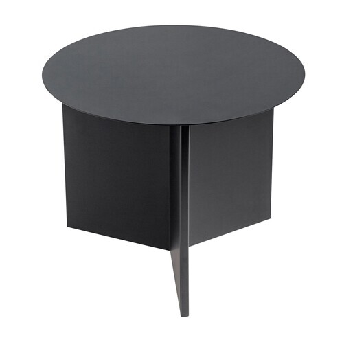 HAY - Slit Table Round Side Table - black/H 35.5cm/Ø45cm