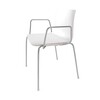 Arper - Catifa 46 0251 -Fauteuil bicoloured support chromé - blanc/rosé/coque brillant/dedans mat/structure métal chromé/nouvelle couleur