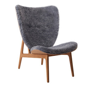 NORR 11 - Elephant fauteuil schapenleer onderstel gerookte eiken